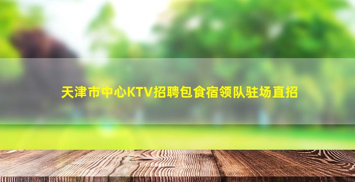 天津市中心KTV招聘包食宿领队驻场直招